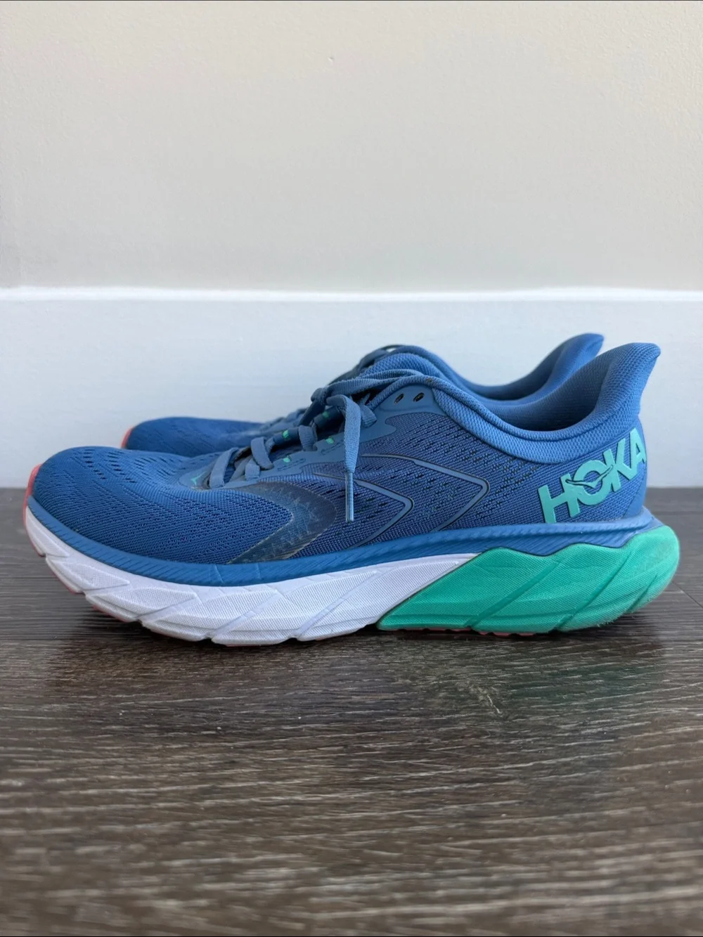 Hoka Women's Blue Running Shoes with Teal Accent